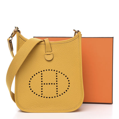 Hermes Taurillon Clemence Evelyne TPM Jaune Ambre 10 of 10