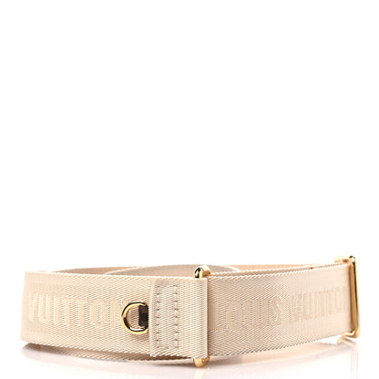 Louis Vuitton Jacquard Monogram Adjustable Shoulder Strap New Creme 2 of 5