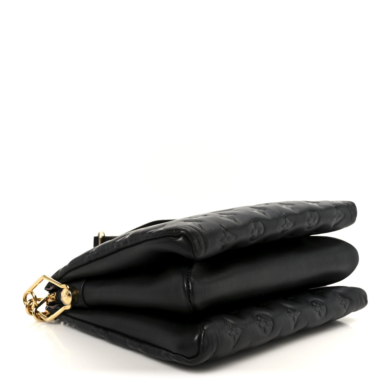 Louis Vuitton Lambskin Embossed Monogram Coussin PM Black 4 of 12