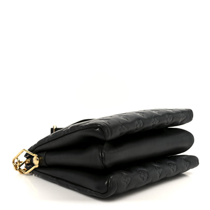 Louis Vuitton Lambskin Embossed Monogram Coussin PM Black 4 of 12