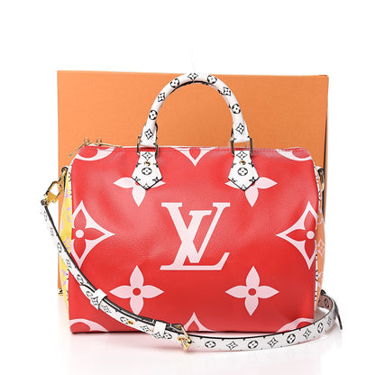Louis Vuitton Monogram Giant Speedy Bandouliere 30 Rouge 10 of 10