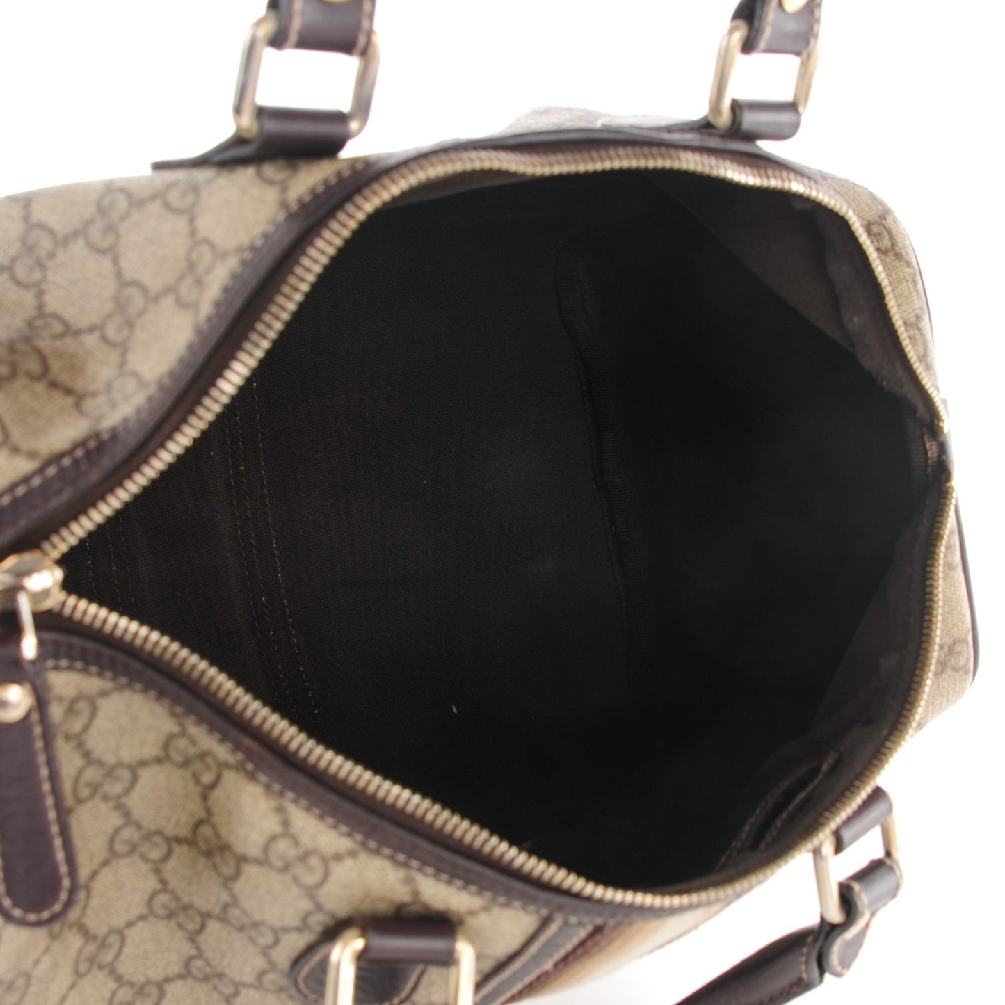 GG Plus Monogram Web Medium Joy Boston Dark Brown