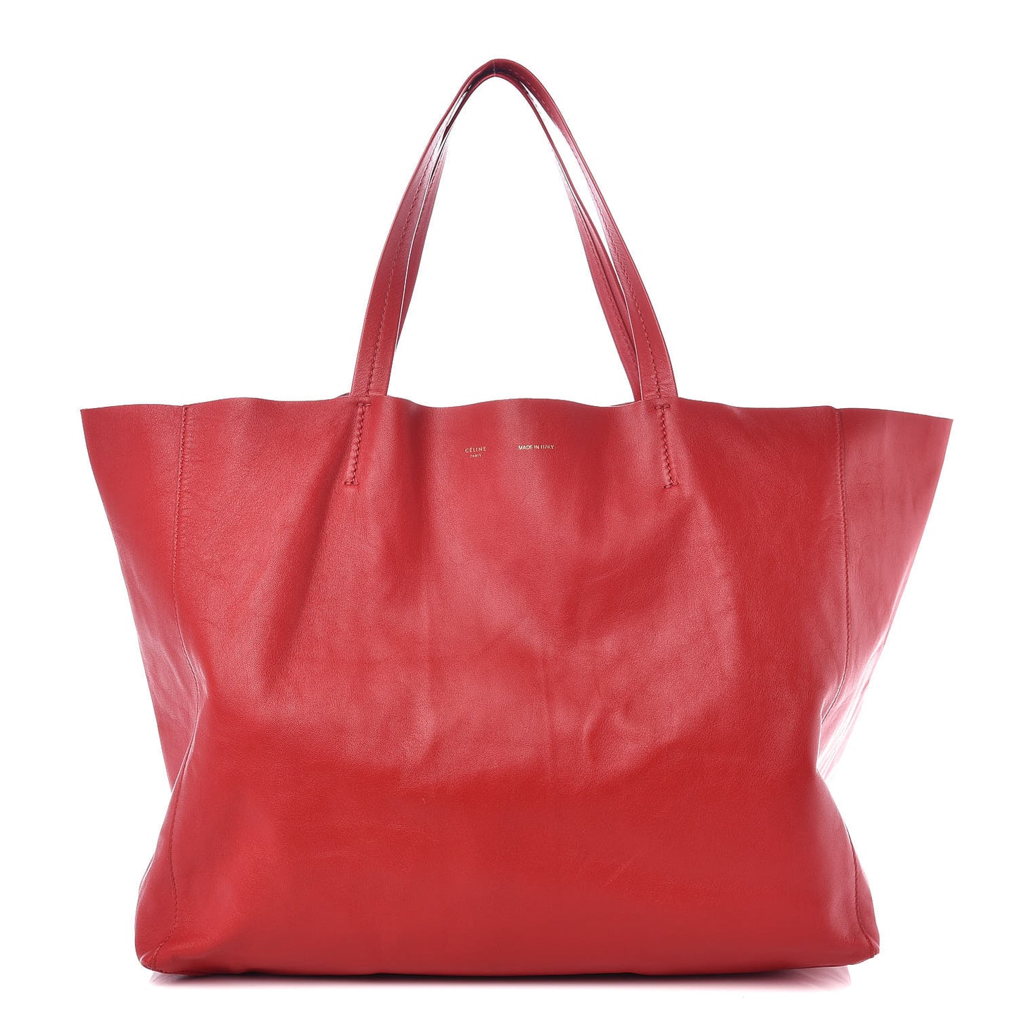 Lambskin Horizontal Cabas Red