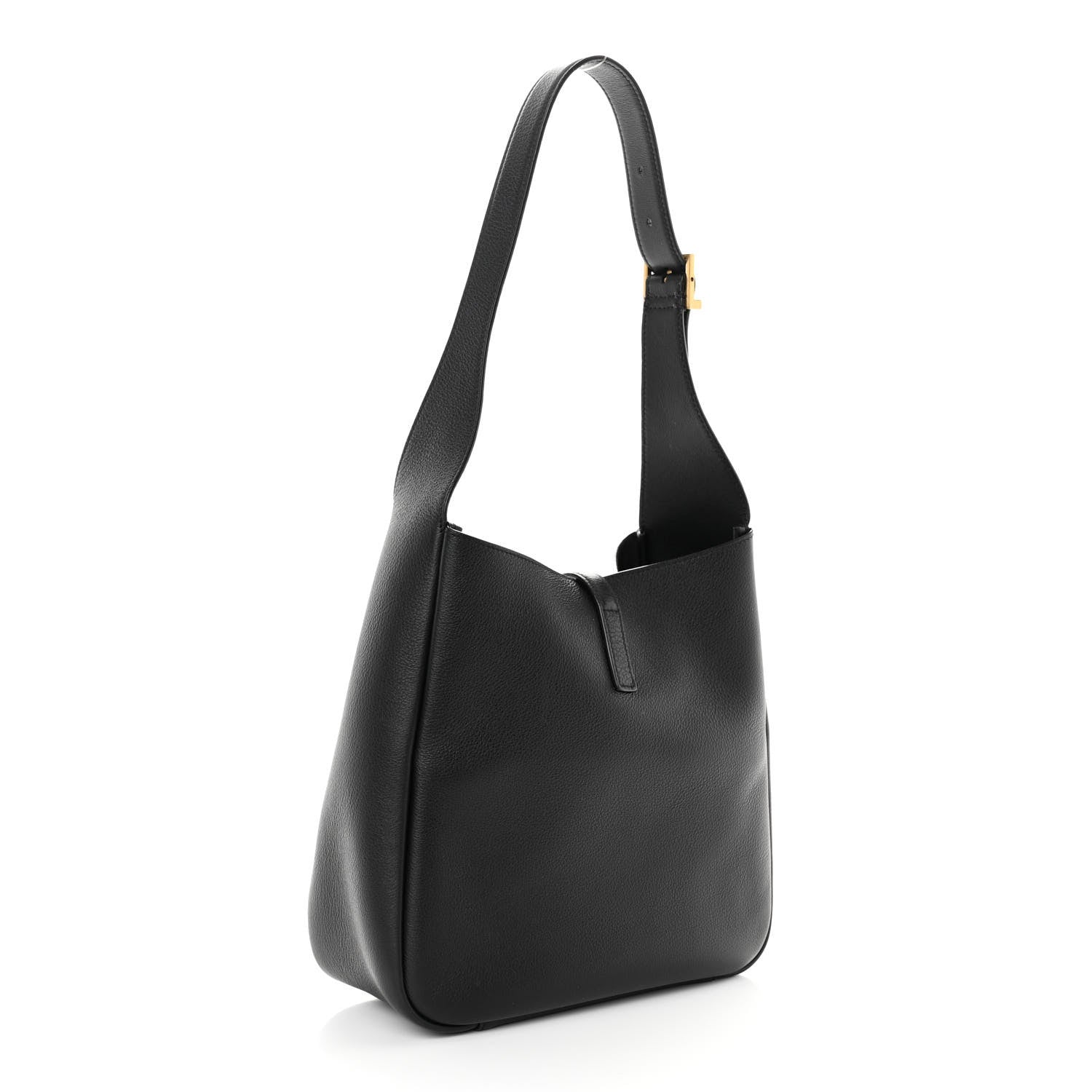 Saint Laurent Smooth Calfskin Small Le 5 A 7 Soft Hobo Black 3 of 9
