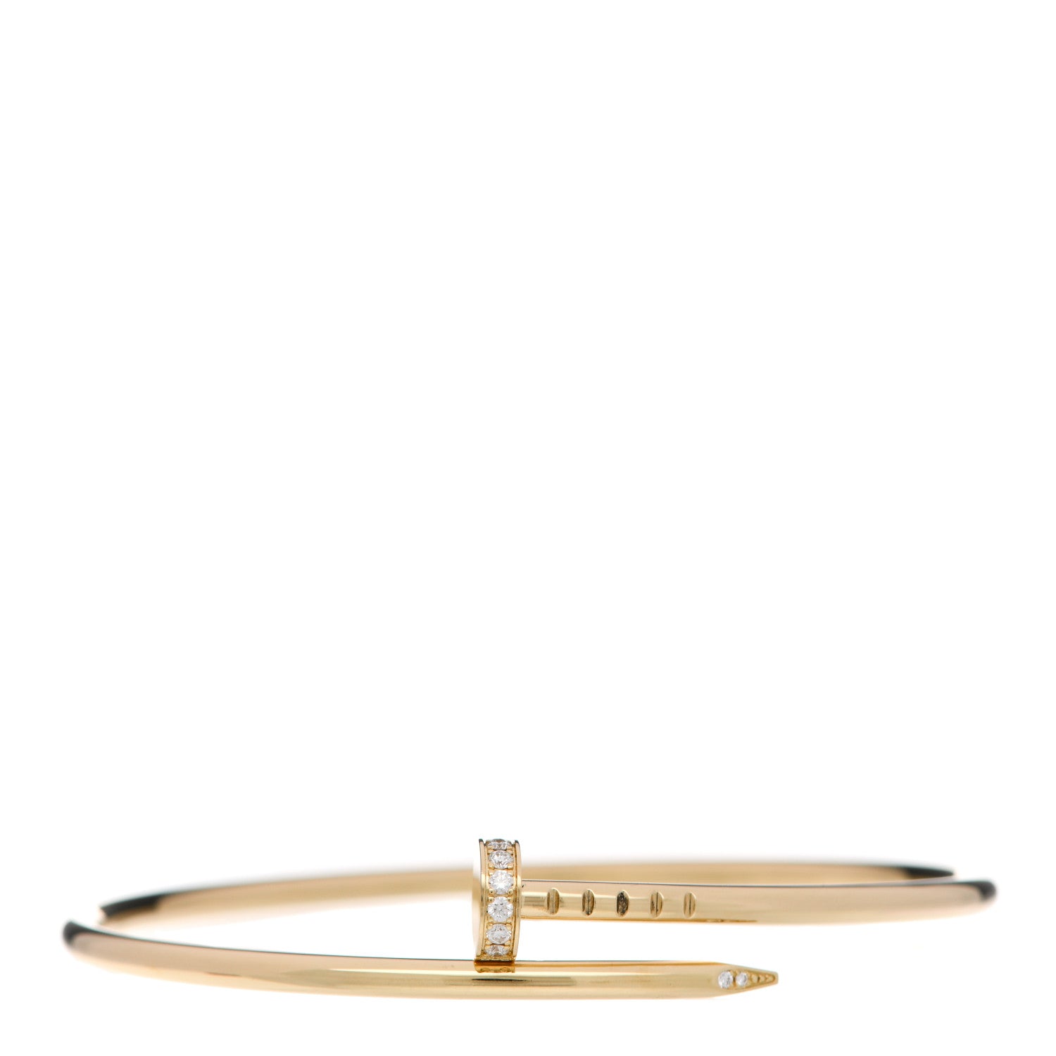 Cartier 18K Yellow Gold Diamond Small Juste Un Clou Bracelet 16 1 of 5