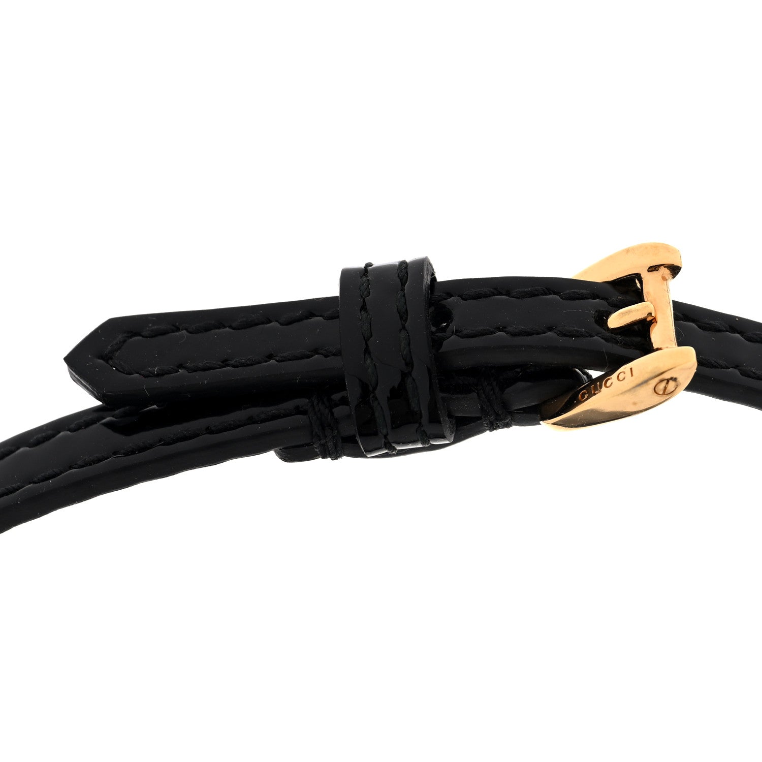Gucci Patent G Bow Choker Necklace Black Gold 4 of 4