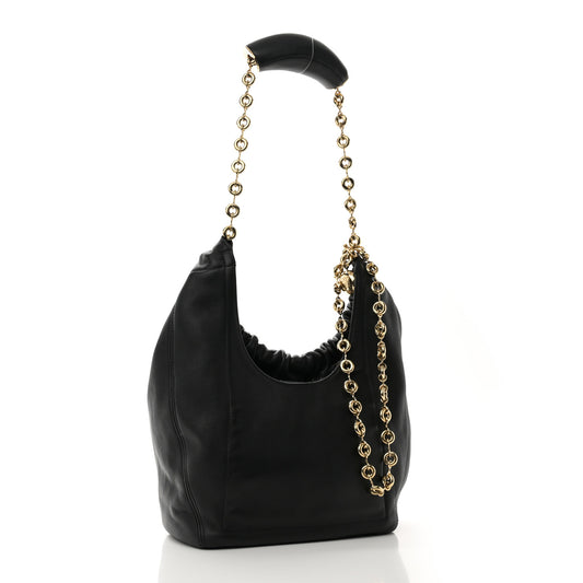 Buttery Nappa Small Squeeze Bag Black