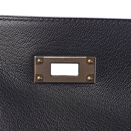 Hermes Epsom Taurillon Clemence Chevre Mysore Horseshoe Kellygraphie Lettre X Kelly Sellier 28 Noir Bleu Indigo Bleu Saphir 15 of 36