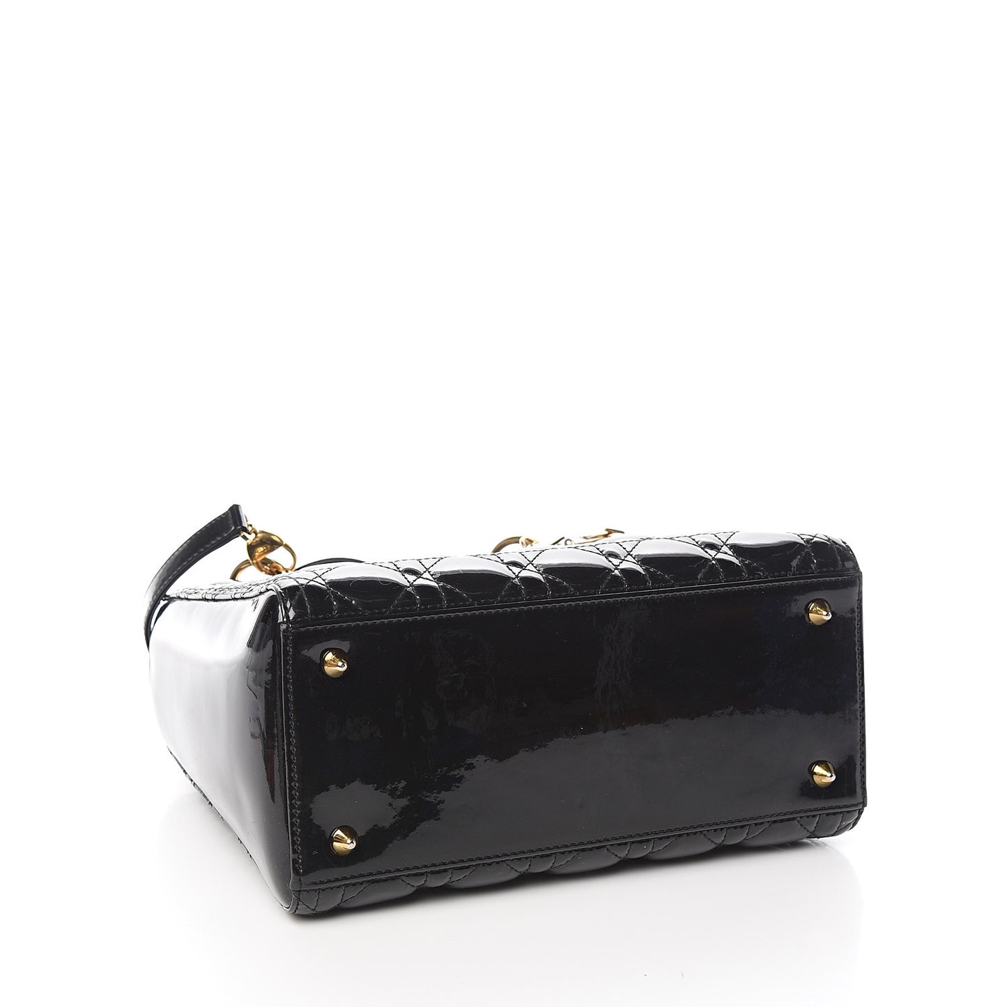 Patent Cannage Medium Lady Dior Black