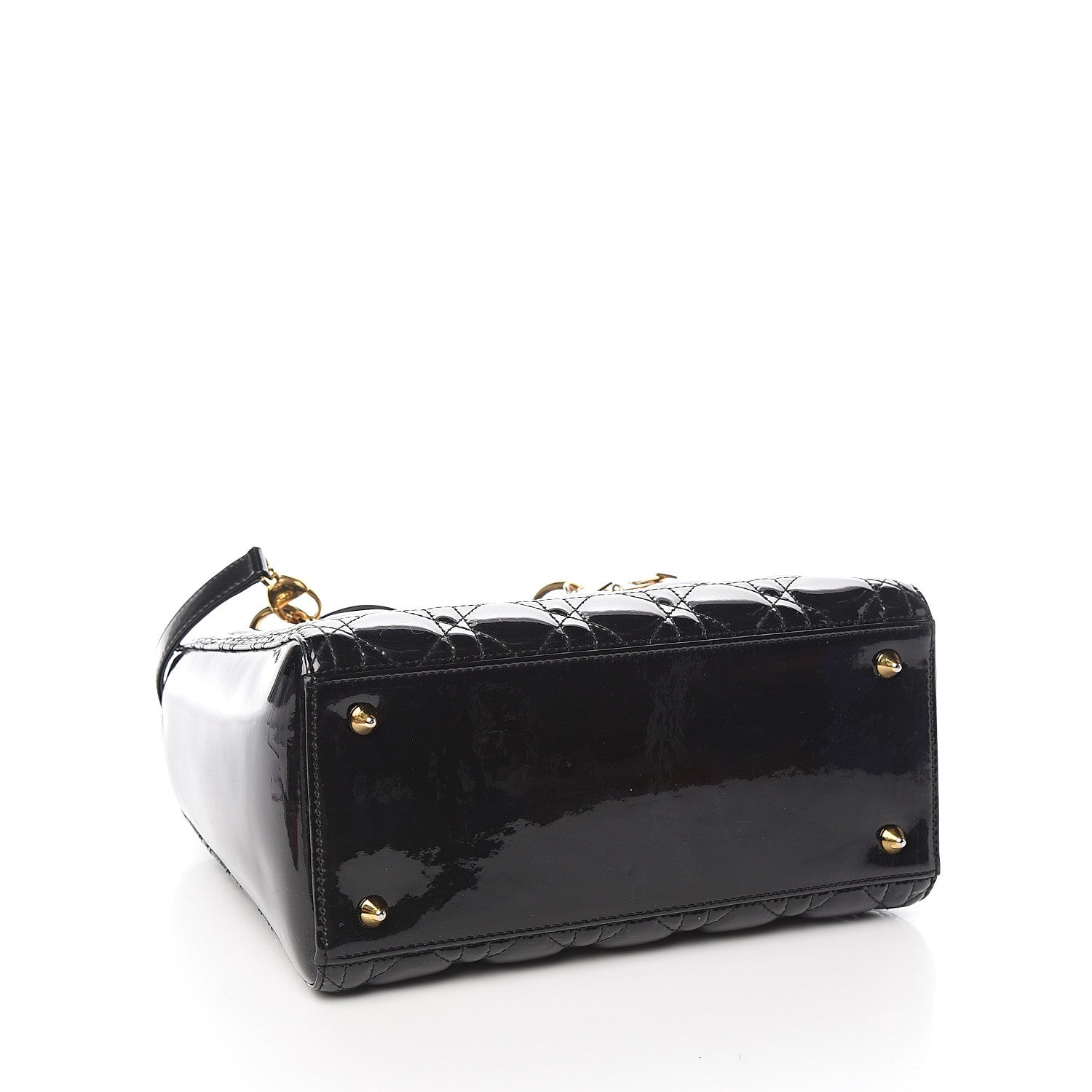 Christian Dior Patent Cannage Medium Lady Dior Black 3 of 9