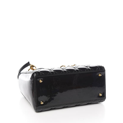 Christian Dior Patent Cannage Medium Lady Dior Black 3 of 9