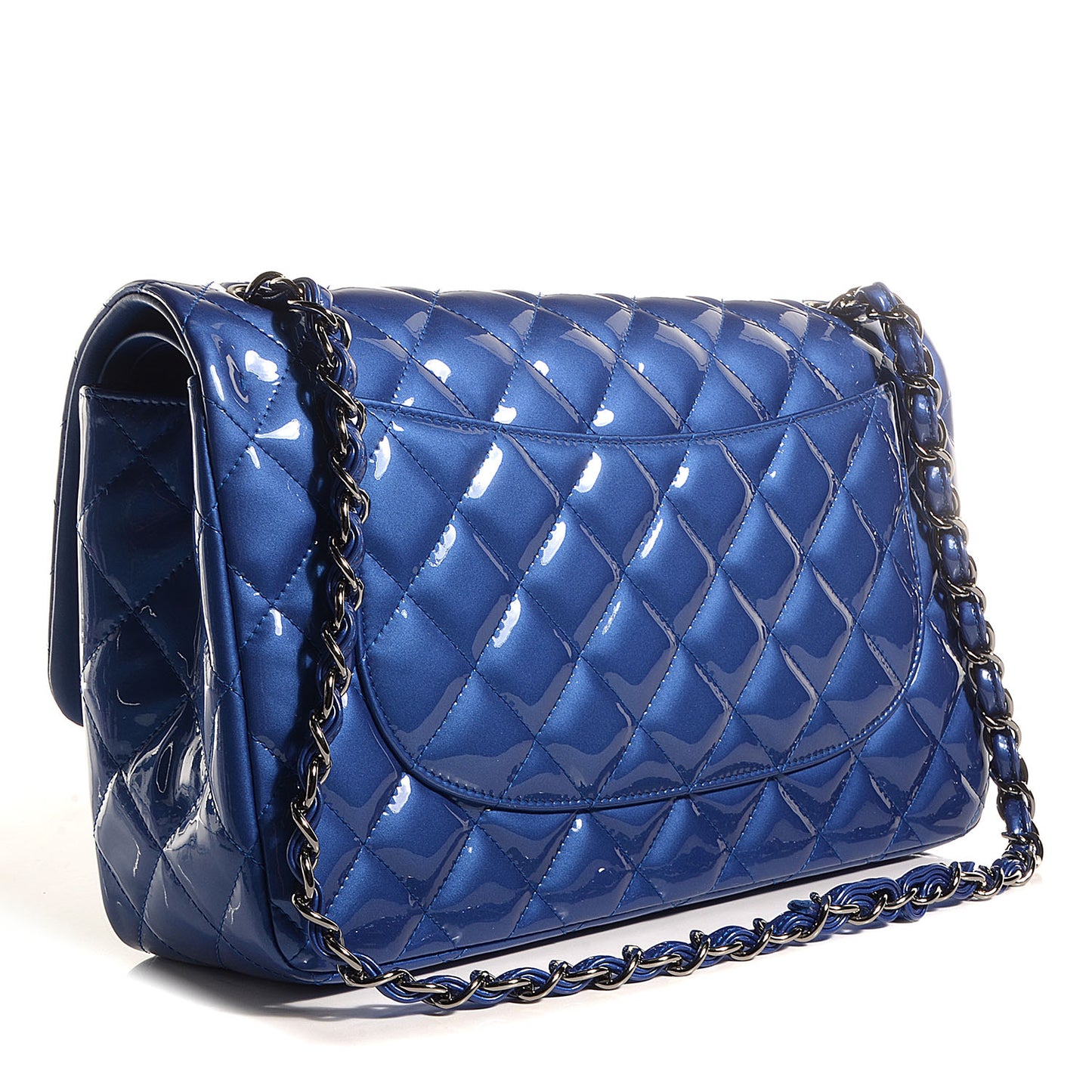 Patent Jumbo Double Flap Blue