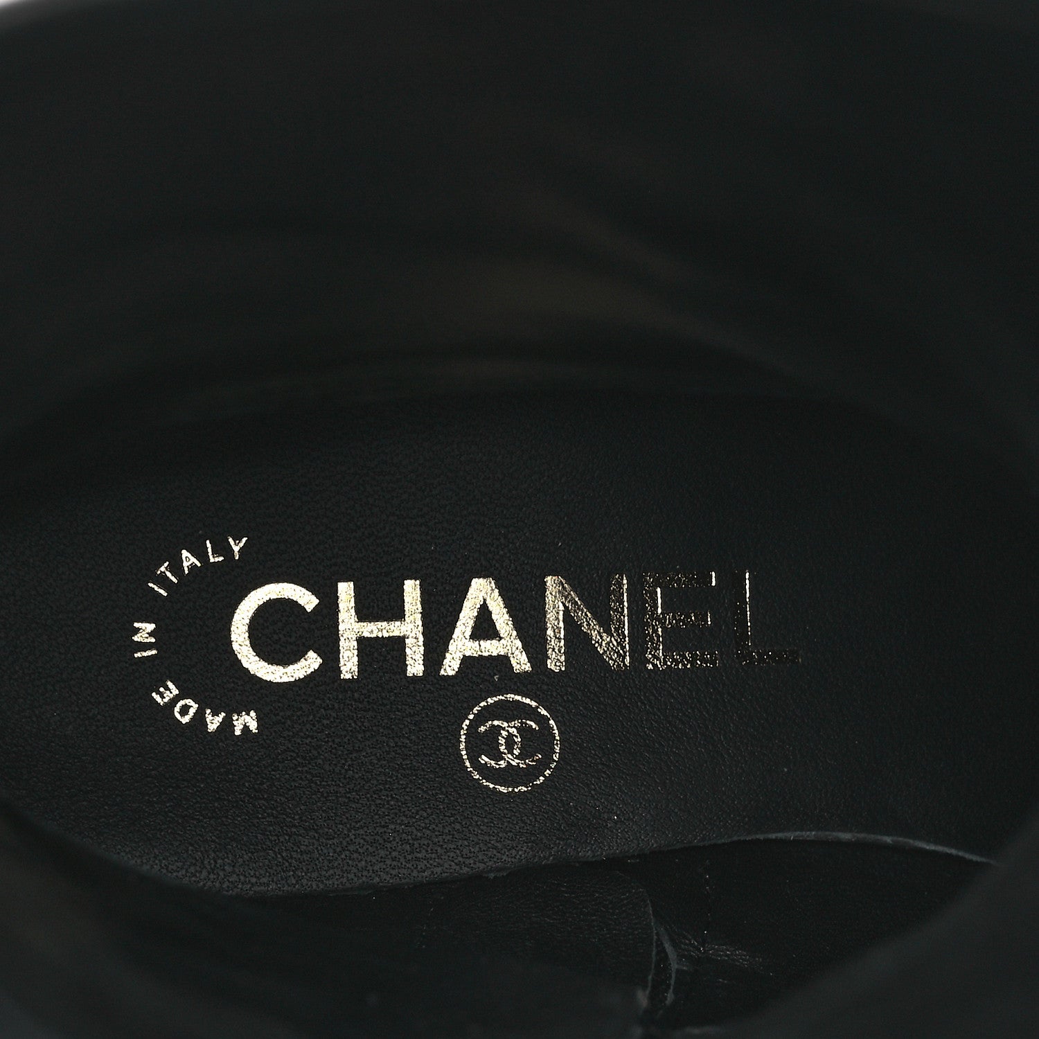 Chanel Calfskin Quilted CC Logo Mid Calf Boots 35 Black 10 of 11