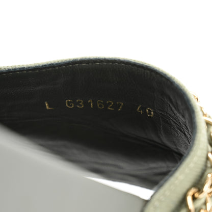 Chanel Canvas Chain Flat Sandals 40 Khaki 9 of 14