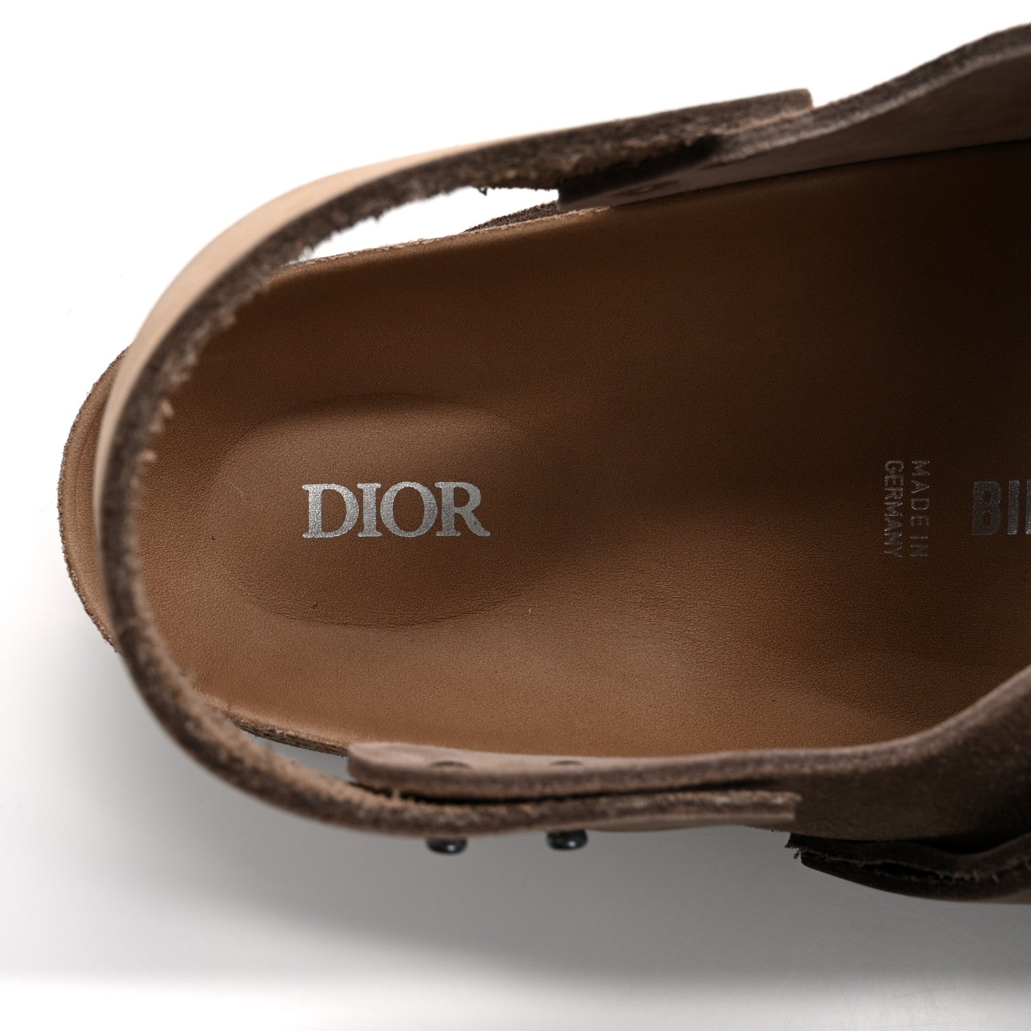 Christian Dior X BIRKENSTOCK Felted Wool Nubuck Calfskin Mens Milano Sandal 45 Brown 7 of 10