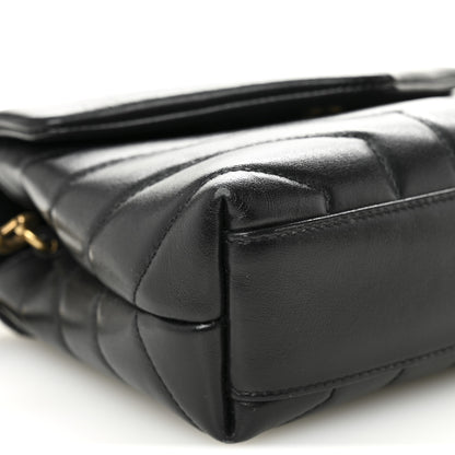 Saint Laurent Calfskin Y Quilted Monogram Toy Loulou Crossbody Bag Black 9 of 13