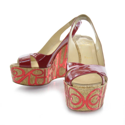 Christian Louboutin Cork Platform Marpop 140 Wedges 39.5 1 of 7