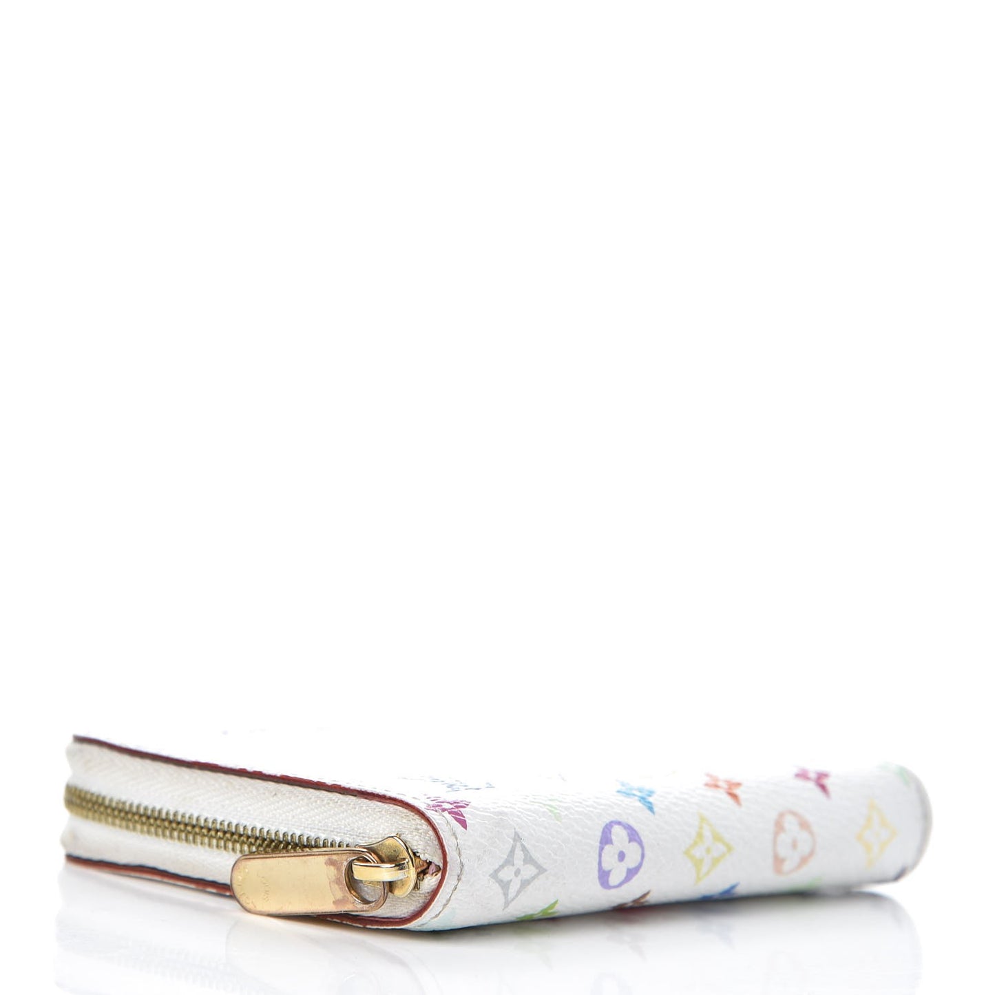 Monogram Multicolor Zippy Coin Purse Wallet White Litchi