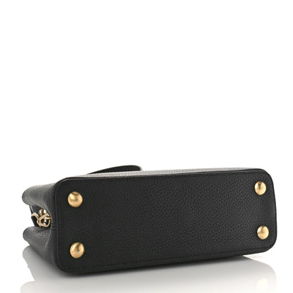 Louis Vuitton Taurillon Matte Brushed Metal Handle Capucines BB Black 4 of 8