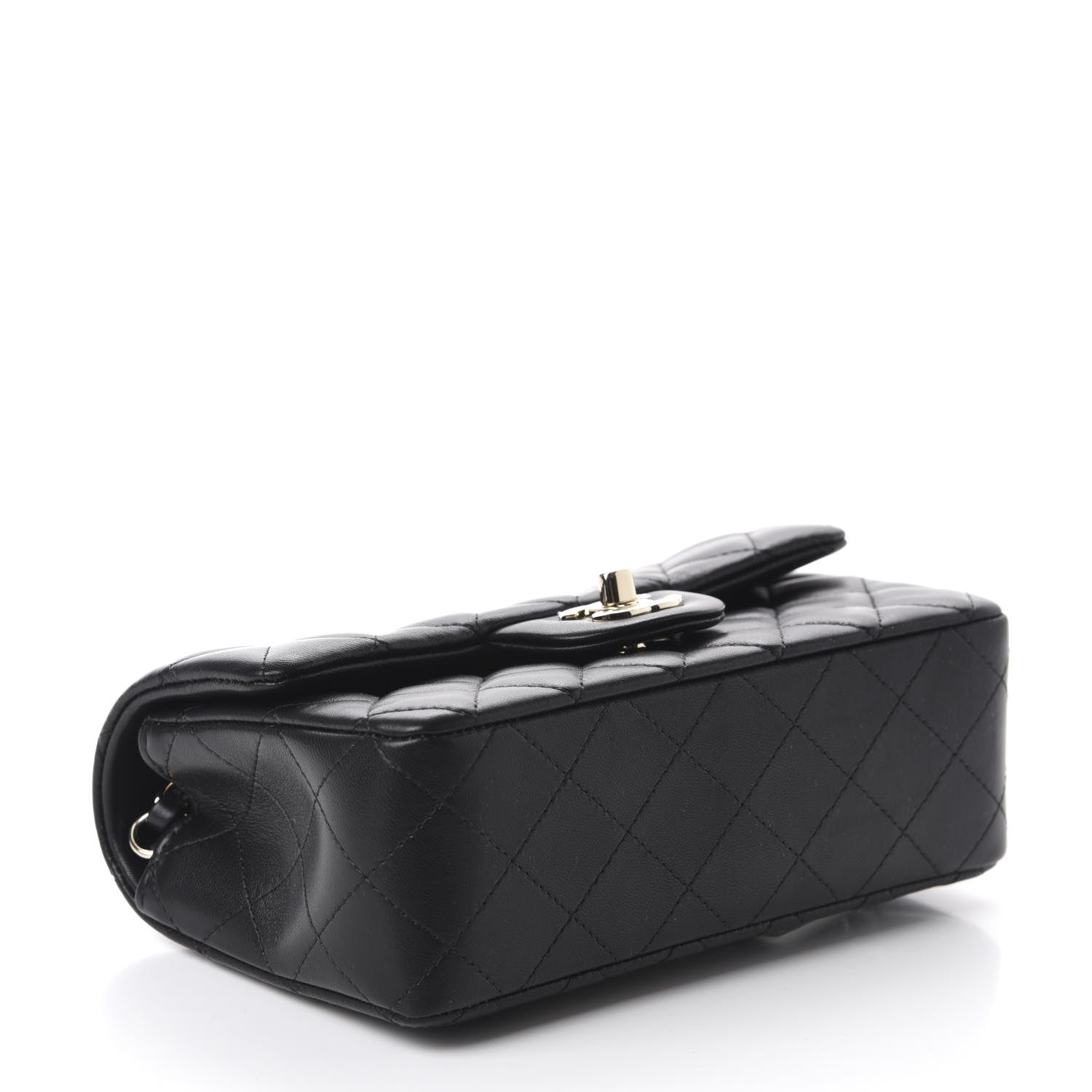 Chanel Lambskin Quilted Mini Rectangular Flap Black 4 of 10