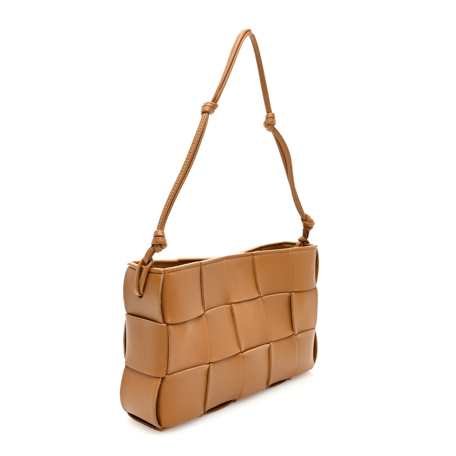 Bottega Veneta Calfskin Maxi Intrecciato Cassette Pouch On Strap Camel 3 of 9