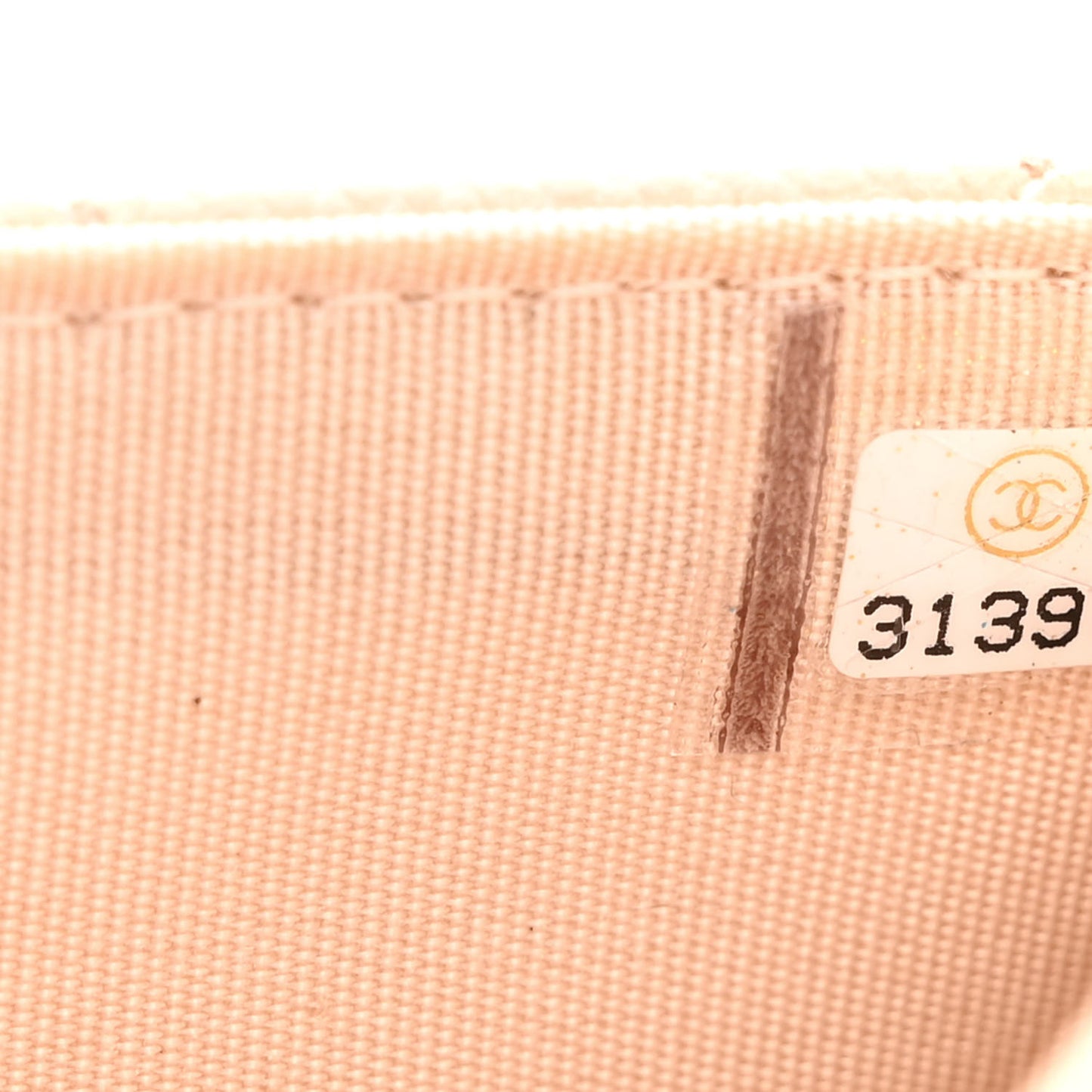 Caviar Quilted Coco Candy Wallet On Chain WOC Beige