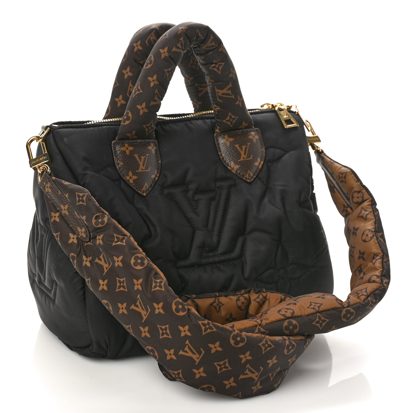 Econyl Mini Monogram Pillow Speedy Bandouliere 25 Black