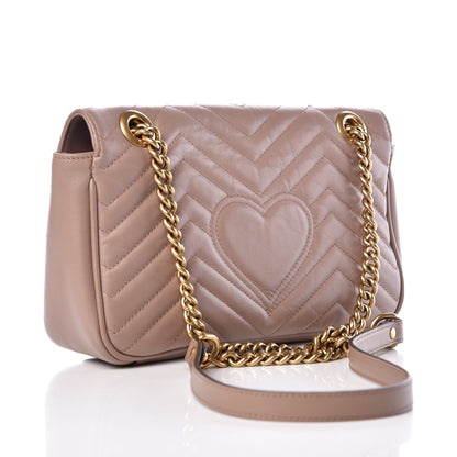 Gucci Calfskin Matelasse Small GG Marmont Shoulder Bag Porcelain Rose 3 of 7