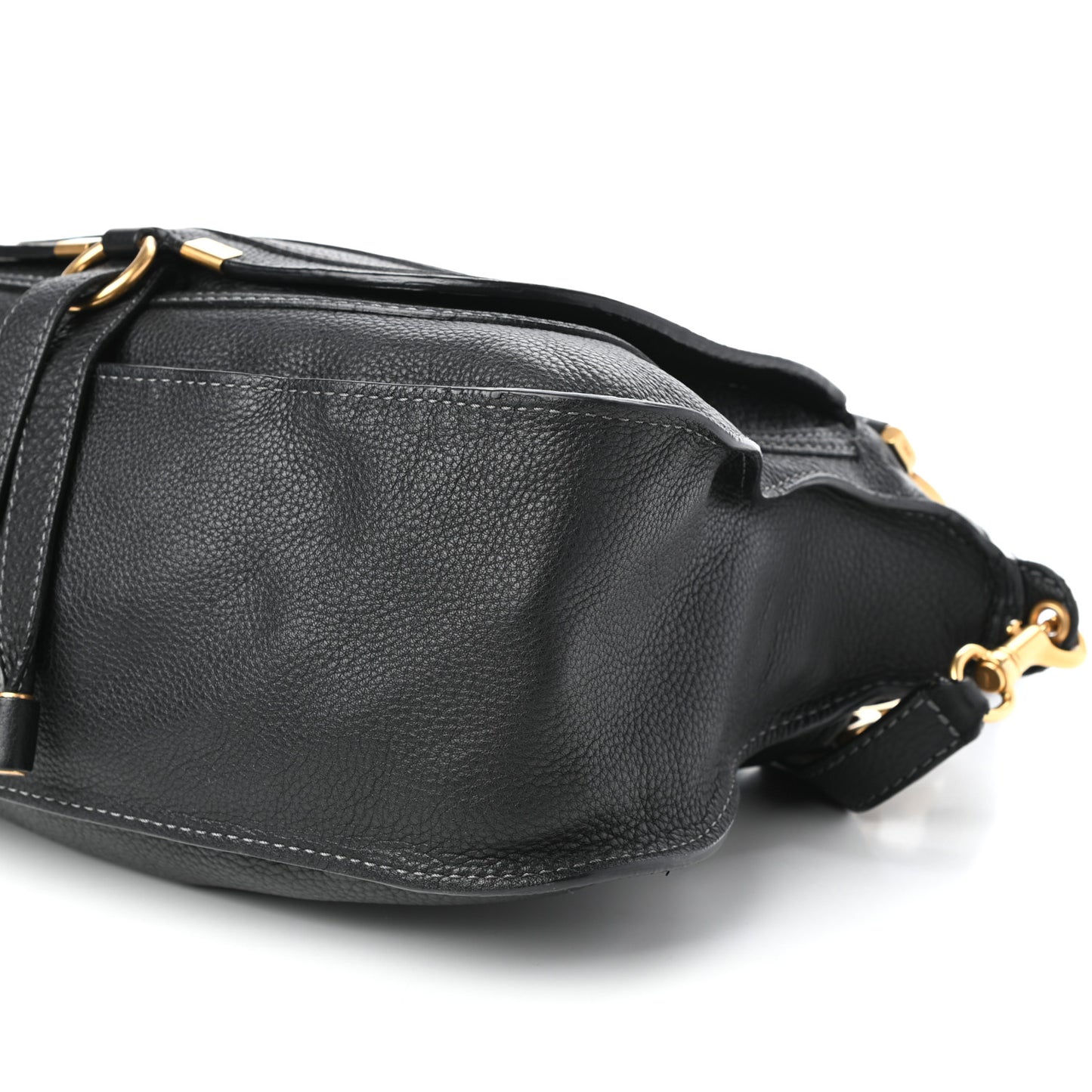 Calfskin Medium Marcie Satchel Black