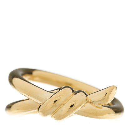 Tiffany 18K Yellow Gold Knot Double Row Ring 50 5.25 1 of 4