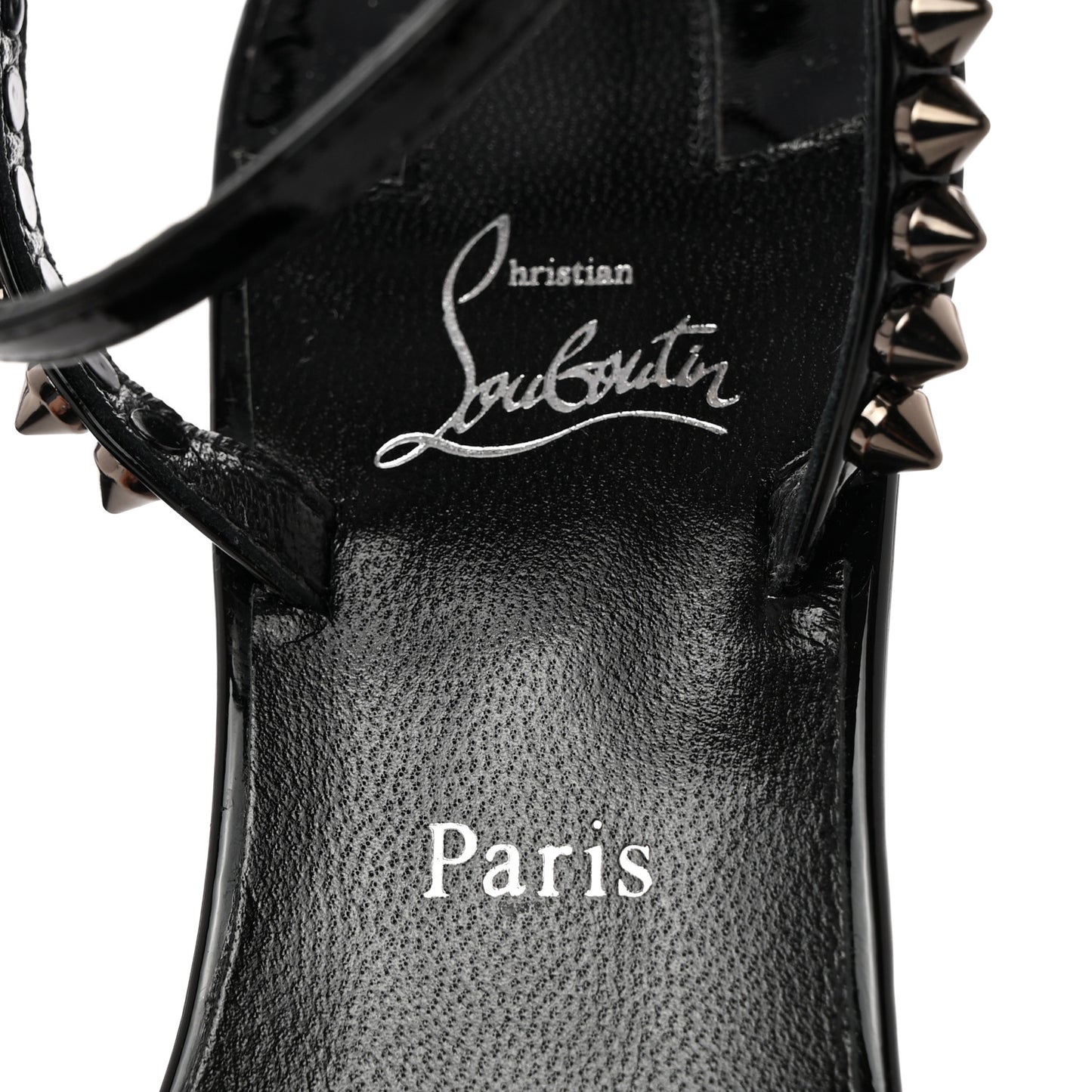 Patent Calfskin So Me Spike 85 Wedge Sandals 37 Black