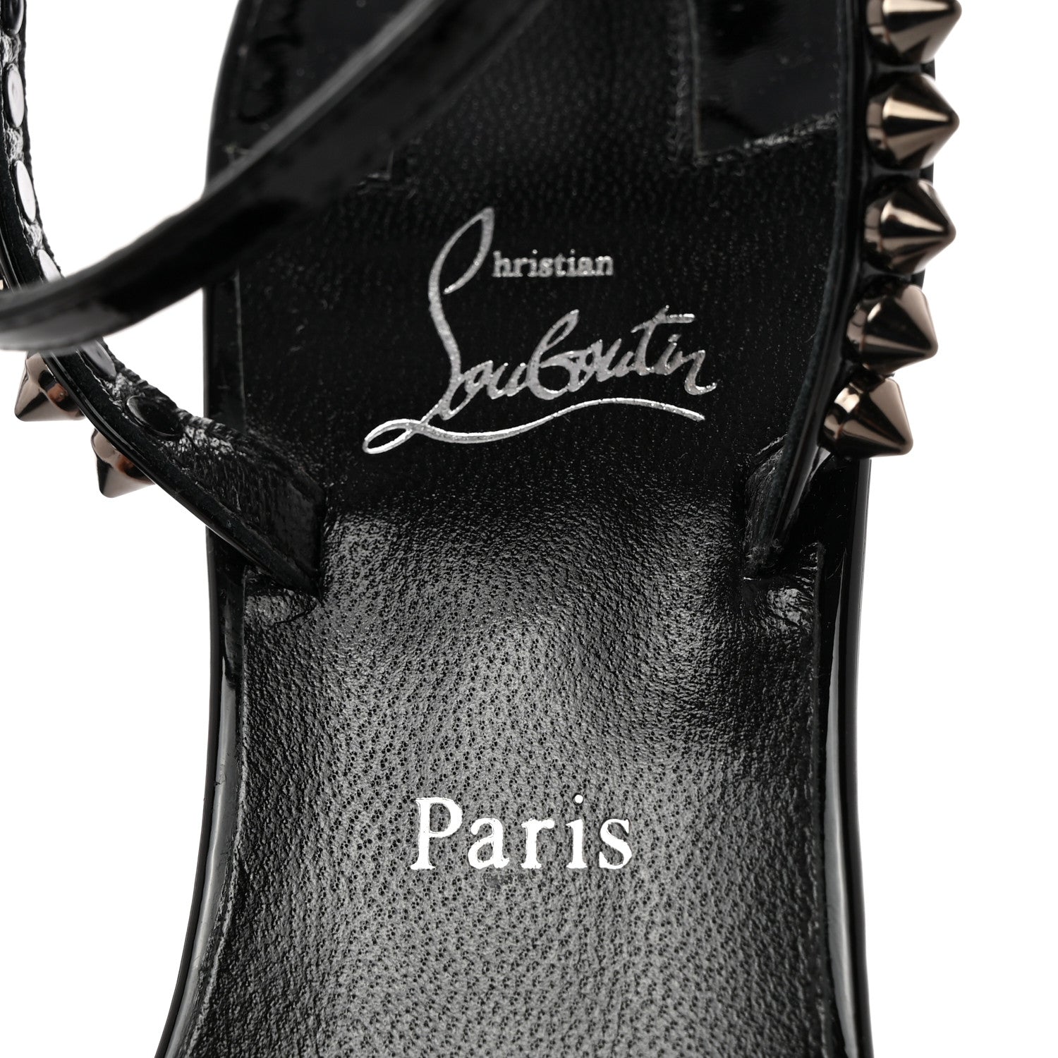 Christian Louboutin Patent Calfskin So Me Spike 85 Wedge Sandals 37 Black 7 of 8