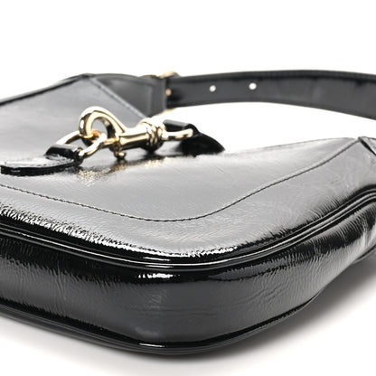 Gucci Patent Calfskin Small Jackie Shoulder Bag Black 10 of 10
