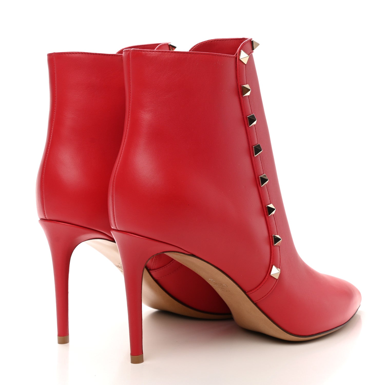 Valentino Garavani Calfskin Rockstud 85mm Ankle Booties 41 Rouge Pur 4 of 10