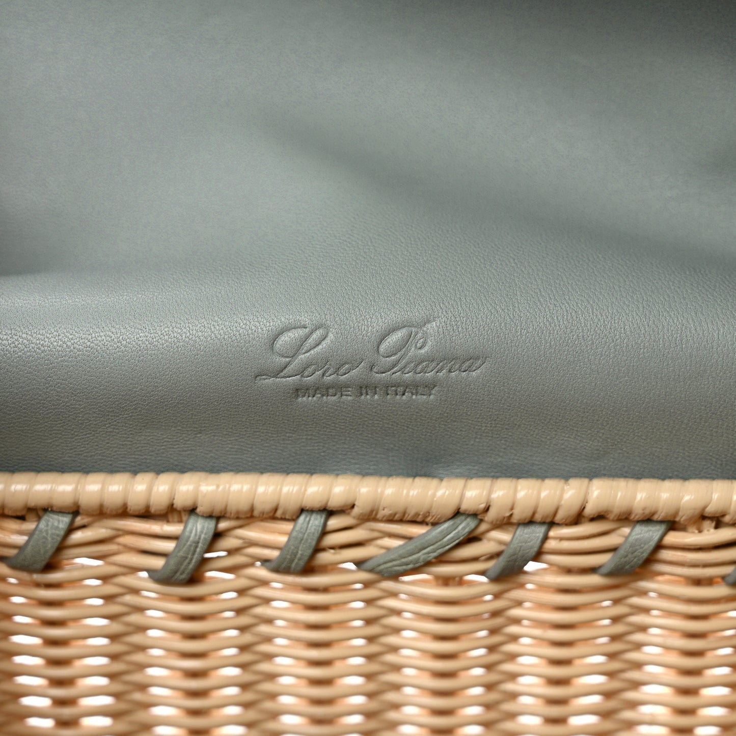 Wicker Ostrich East West L19 Extra Pocket Pouch Eucalyptus