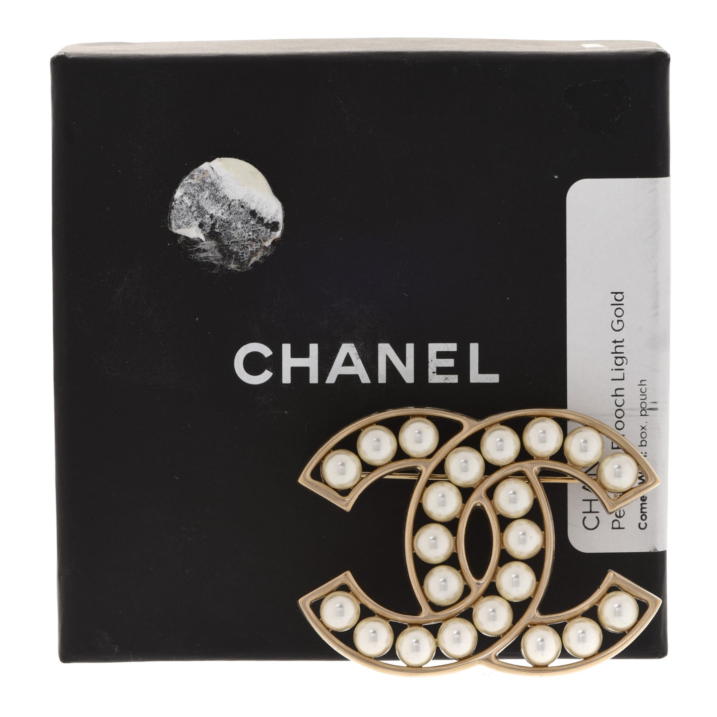 Pearl CC Brooch Light Gold
