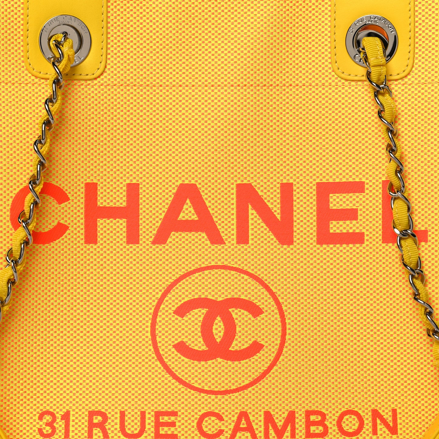 Mixed Fibers Small Deauville Tote Yellow Orange