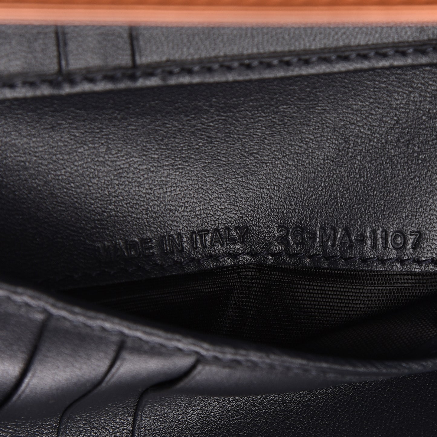 Metallic Patent Micro-Cannage Diorama Elancee Wallet Orange