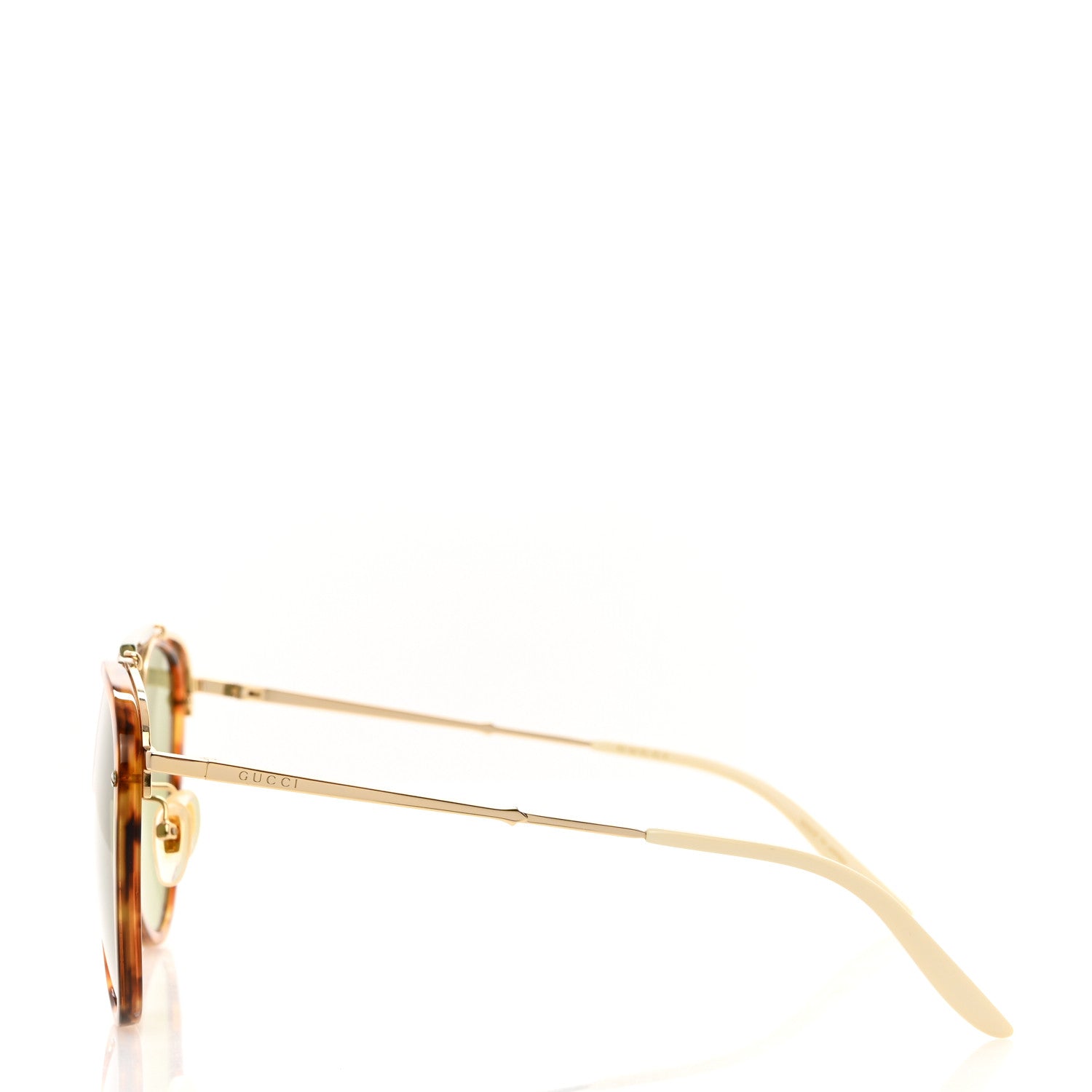 Gucci Aviator Sunglasses GG0672S Havana Gold Green 3 of 8