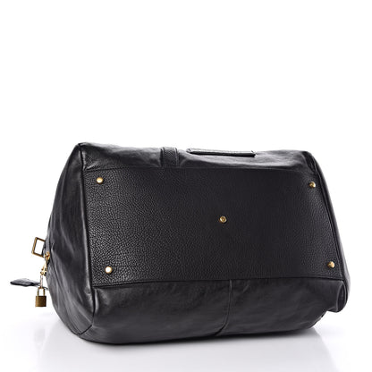 Saint Laurent Calfskin Vavin Logo Strap Duffle Bag Black 4 of 10
