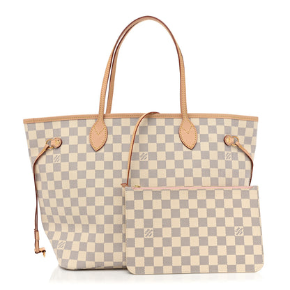 Louis Vuitton Damier Azur Neo Neverfull MM Rose Ballerine 3 of 9