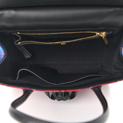 Versace Vitello Tartan Medium Baroque Palazzo Empire Bag Black Rosso 5 of 9