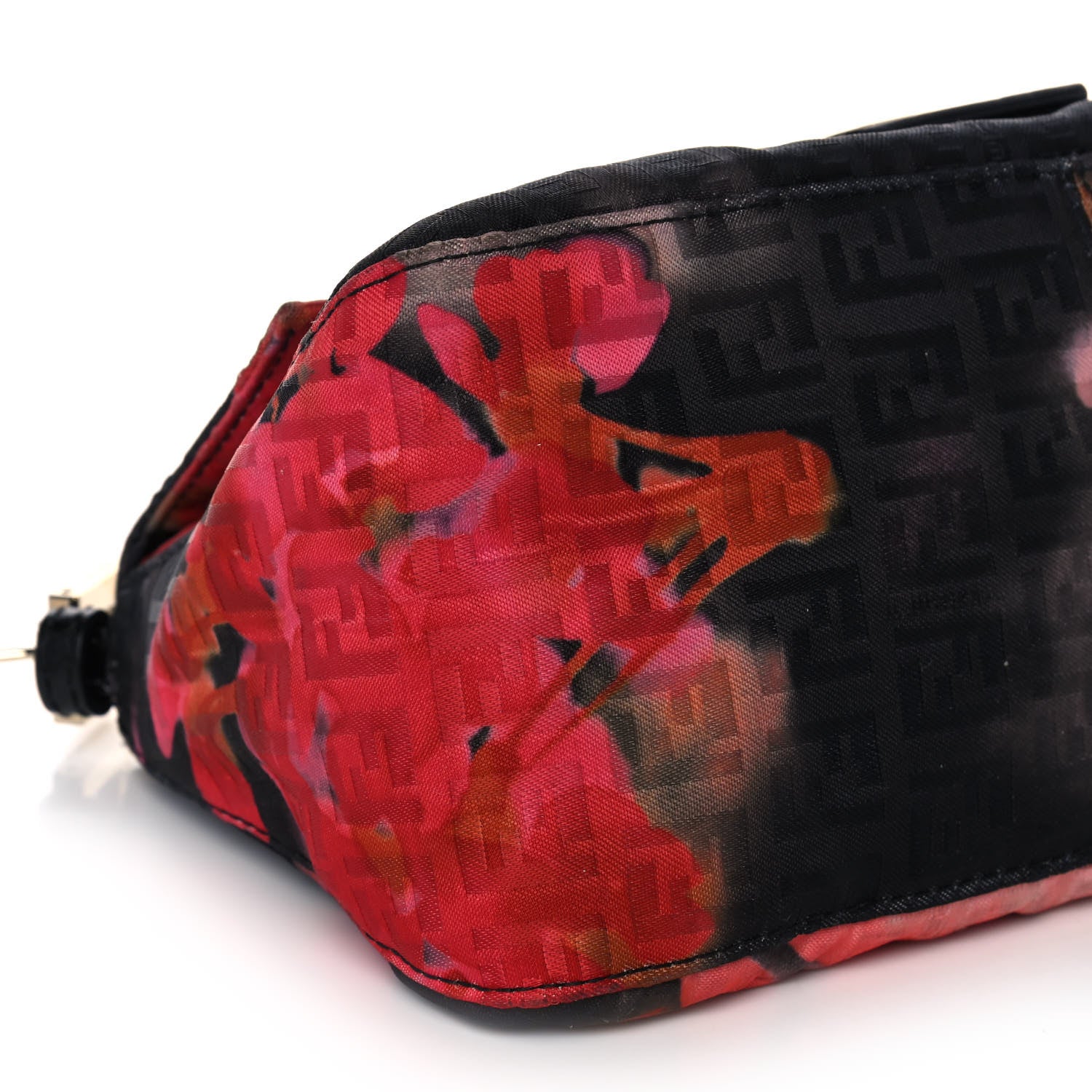 Fendi Zucchino Vitello Floral Mini Forever Mama Baguette Black Multicolor 5 of 12