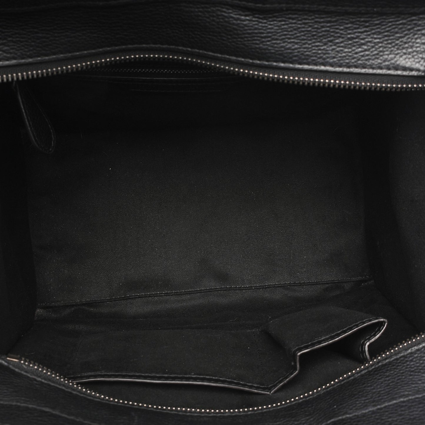 Drummed Calfskin Mini Luggage Black