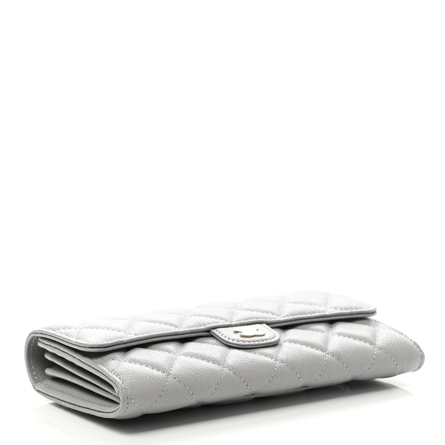 Chanel Caviar Quilted Large Flap Wallet Grey 4 of 8