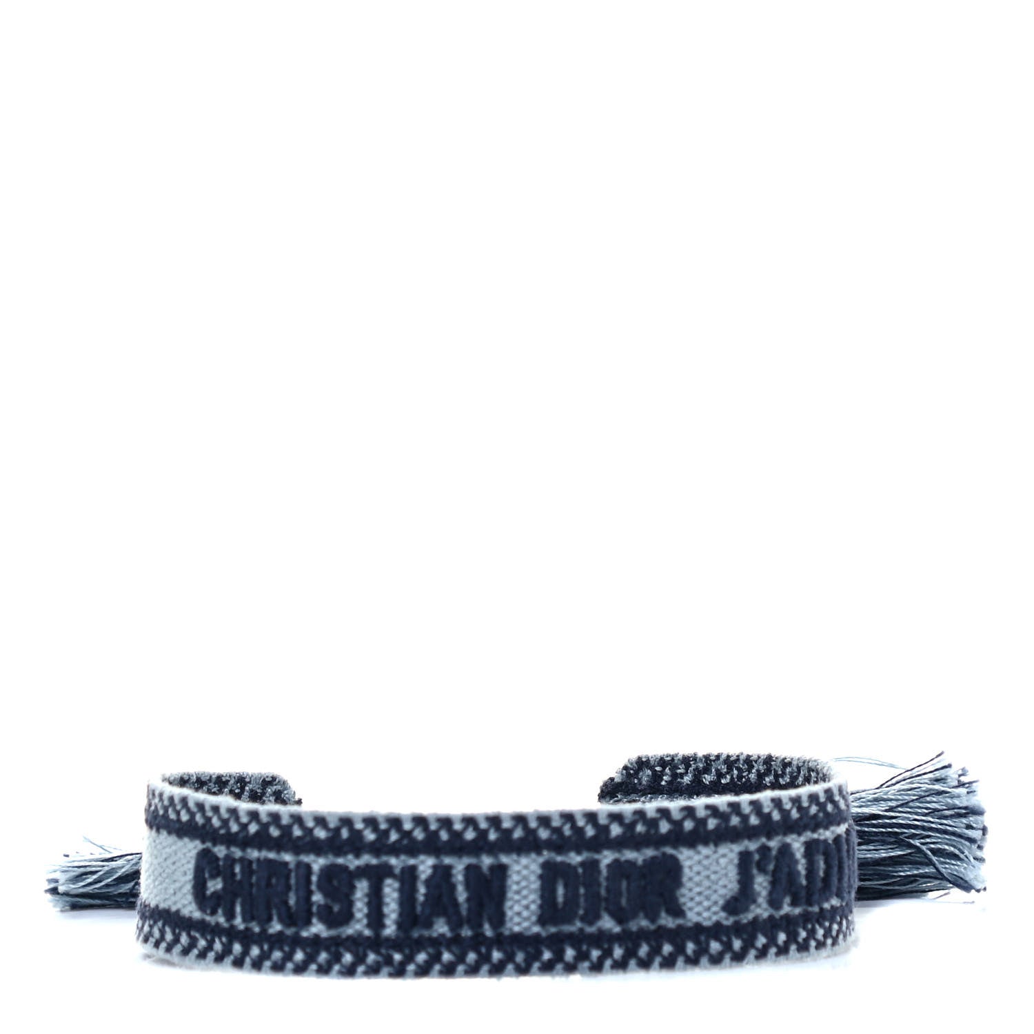 Christian Dior Woven Cotton J'Adior Friendship Bracelet Gray 1 of 5
