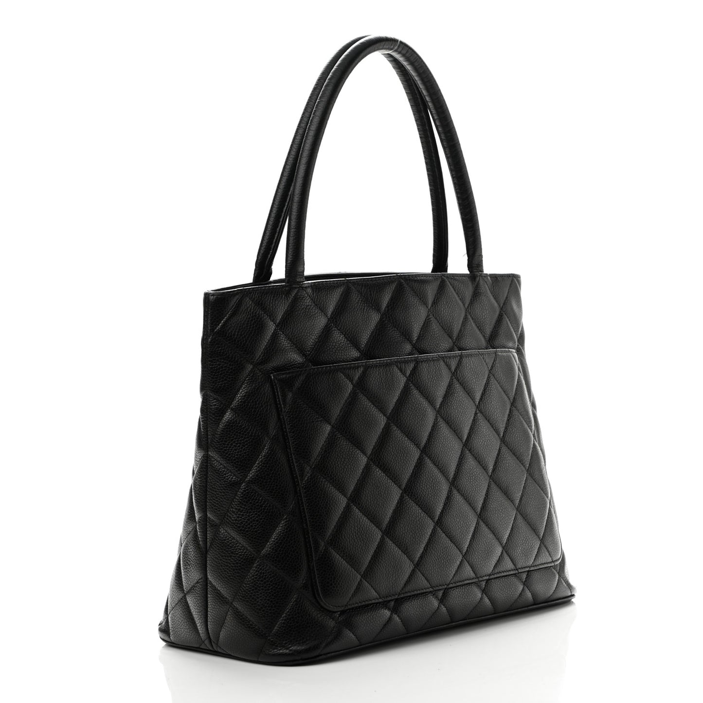 Caviar Quilted Medallion Tote Black