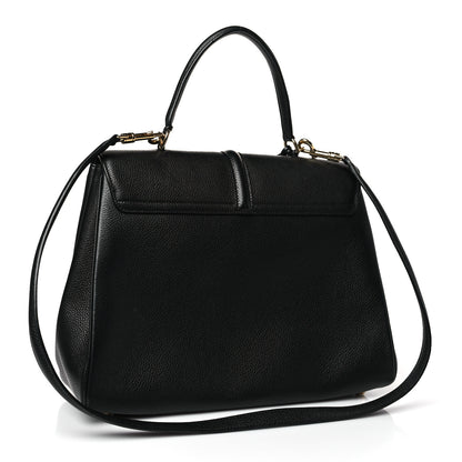 Celine Grained Calfskin Classique 16 Top Handle Bag Black 2 of 7