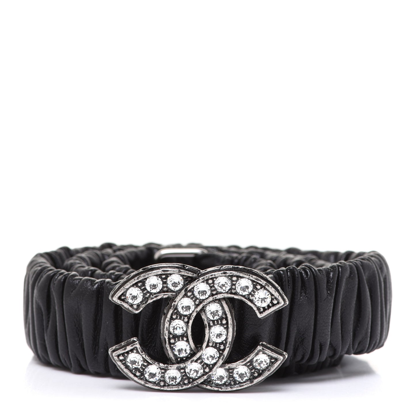 Lambskin Crystal CC Belt 75 30 Black