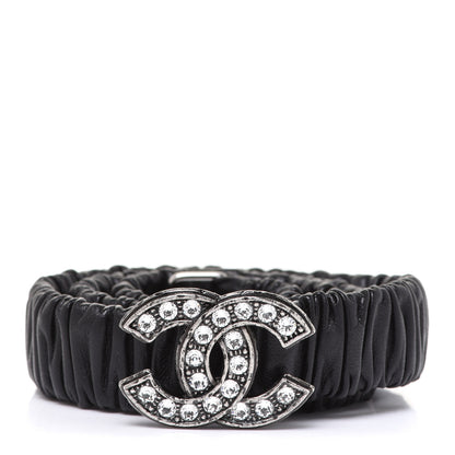Chanel Lambskin Crystal CC Belt 75 30 Black 1 of 5